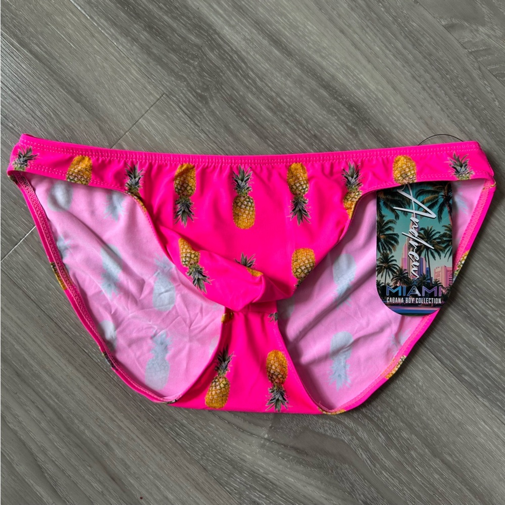Andrew Christian | Miami Cabana Boy Splash & Dash Brief in Pineapple Print Pink